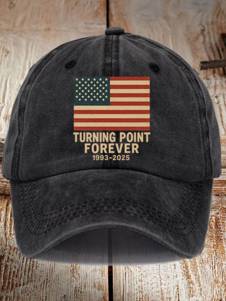 Unisex Washed Cotton Turning Point Forever Print Hat