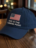 Retro This Is The Turning Point Print Baseball Cap