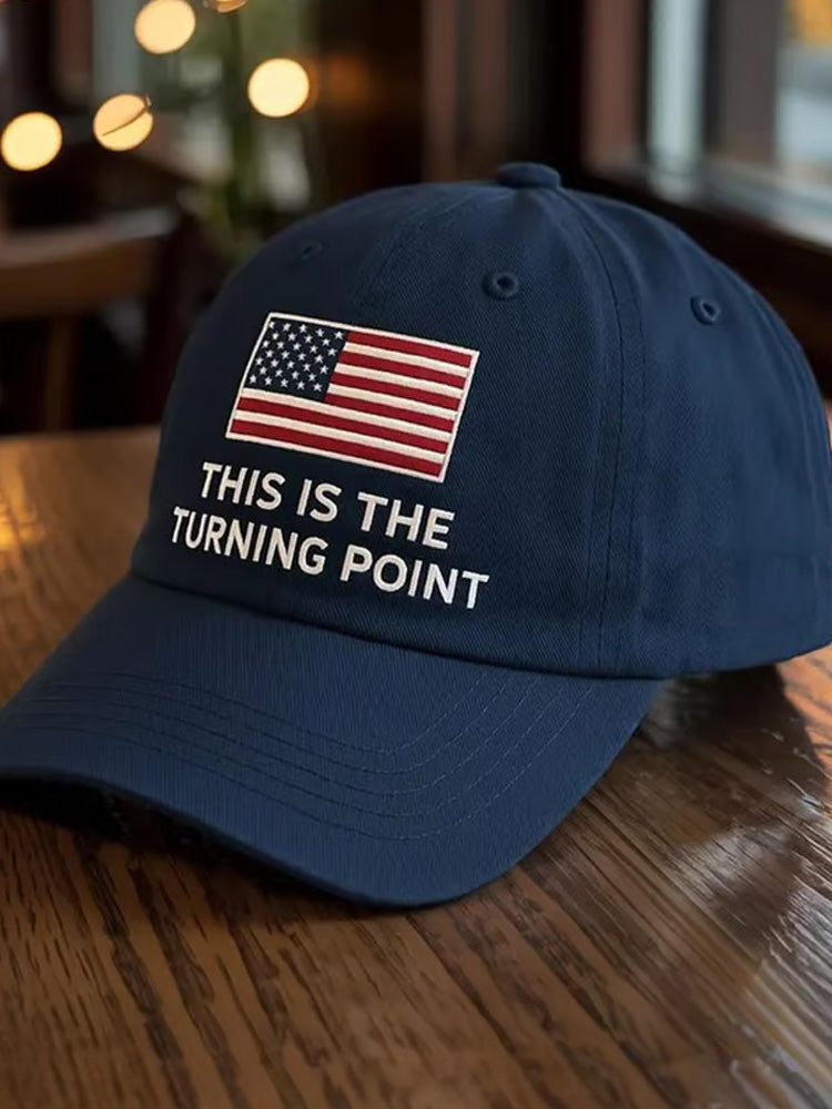 Retro This Is The Turning Point Print Baseball Cap