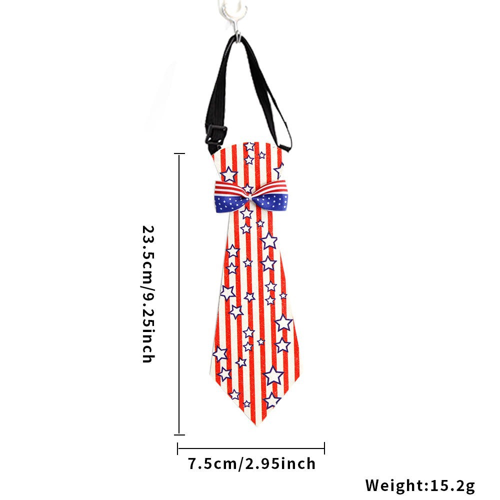 Independence Day Tie Red White Blue Star Stripes Bow Tie