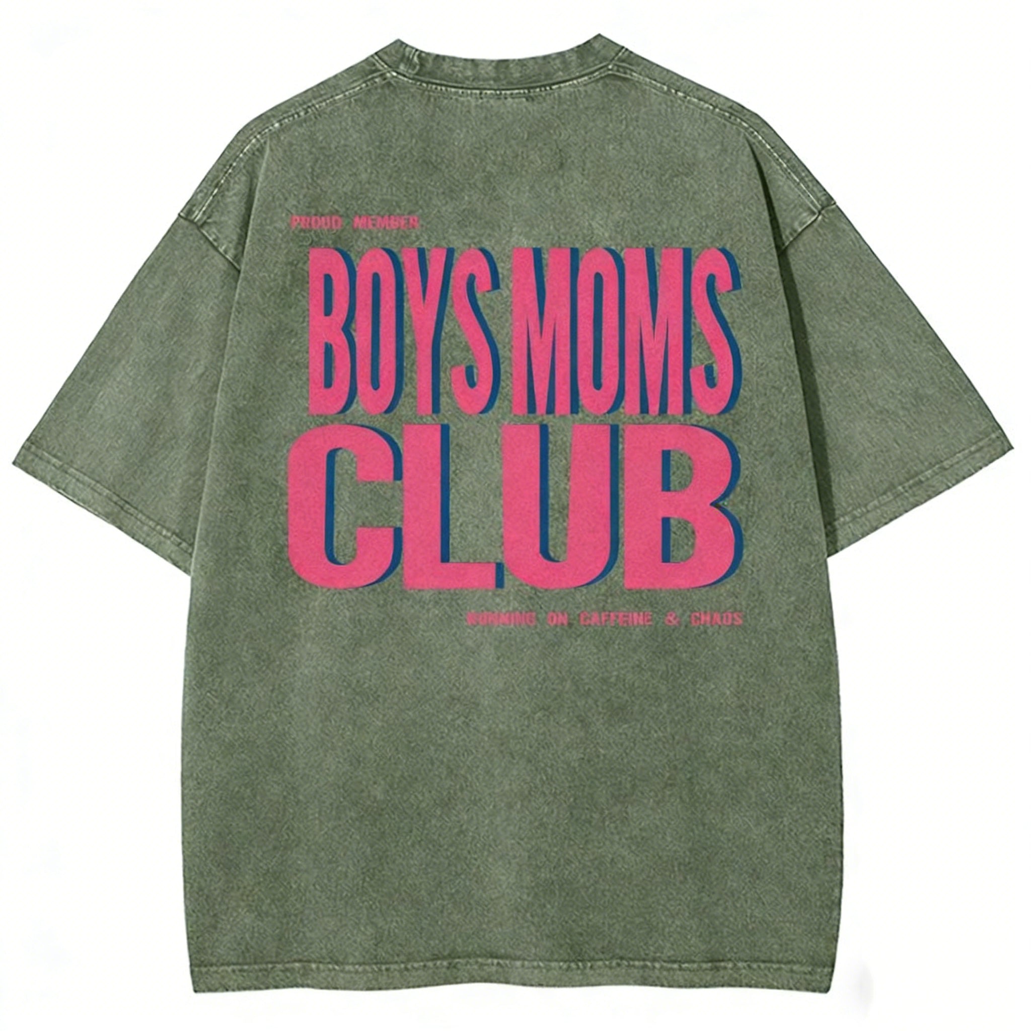 Boys Moms Club Unisex Fit Washed T-shirt