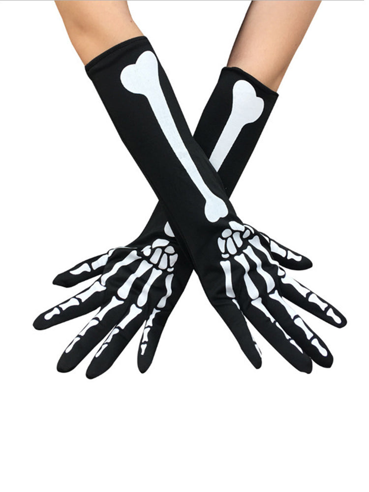 Halloween Skeleton Gloves Stockings Party Accessories
