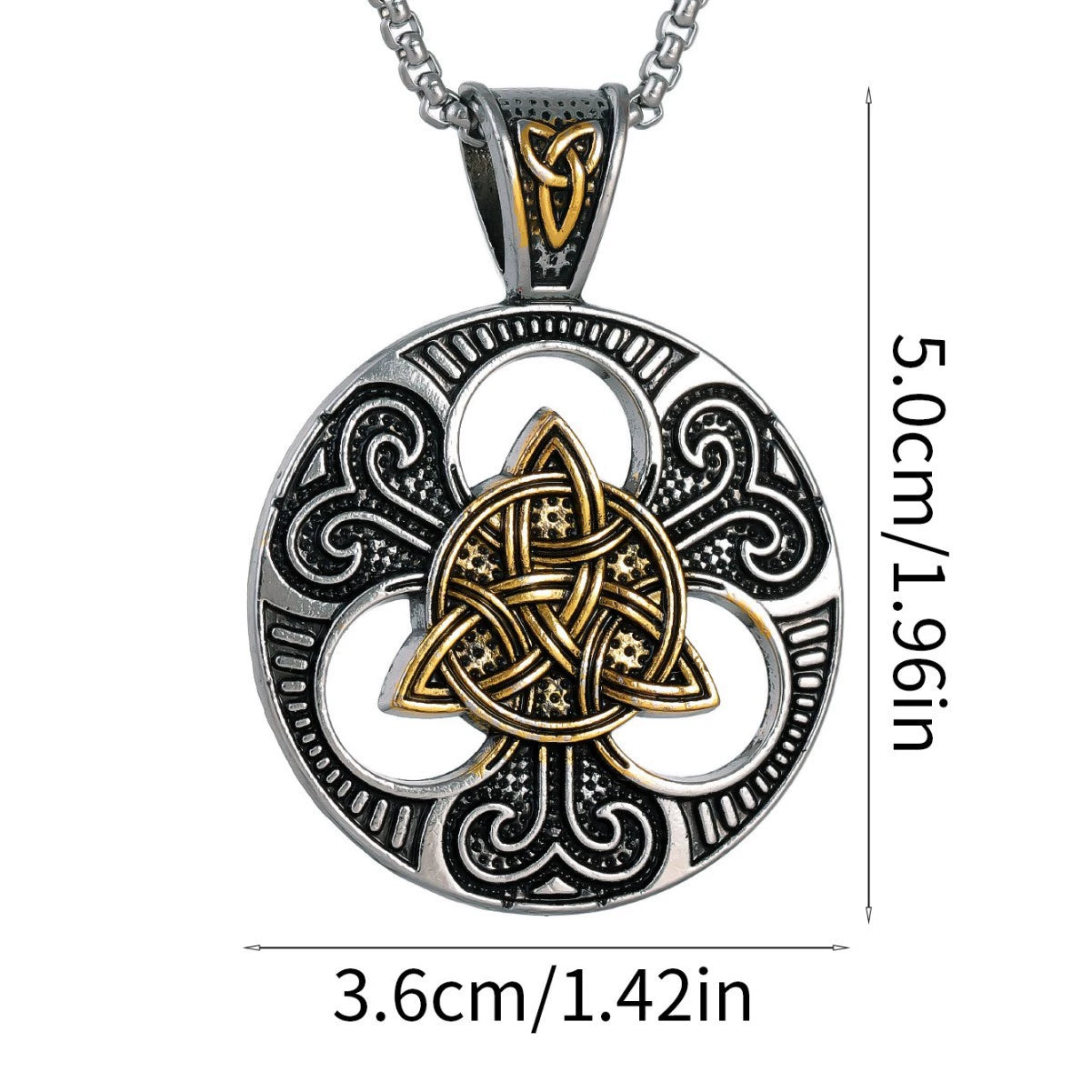 Nordic Triangle Knot Viking Necklace Pendant