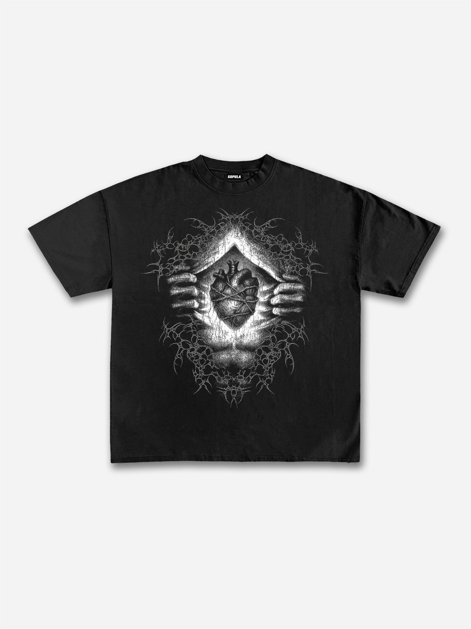 Y2k Dark Thorn Retro Graphic Cotton T-shirt