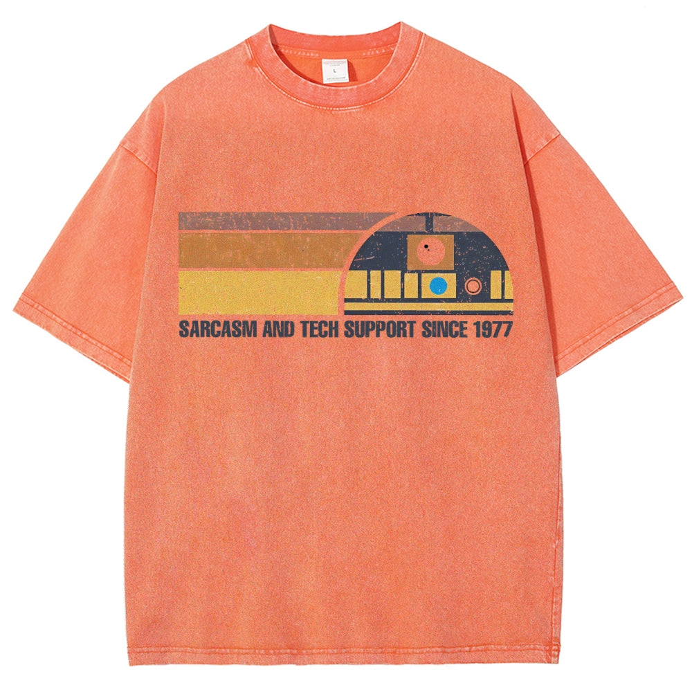 Providing Sarcasm And Tech Support Since 1977 Vintage Distressed T-shirt