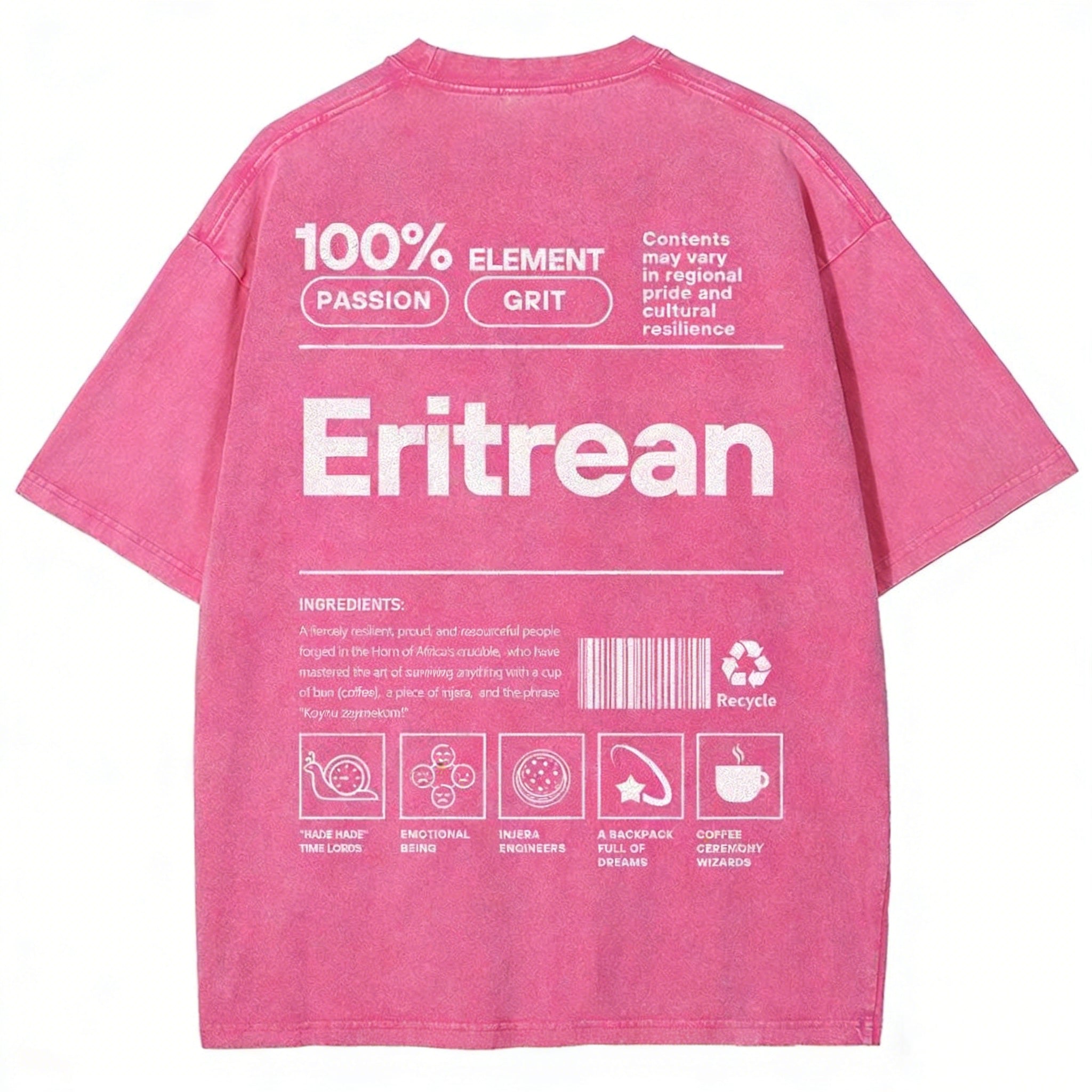 Eritrean Unisex Fit Washed T-shirt