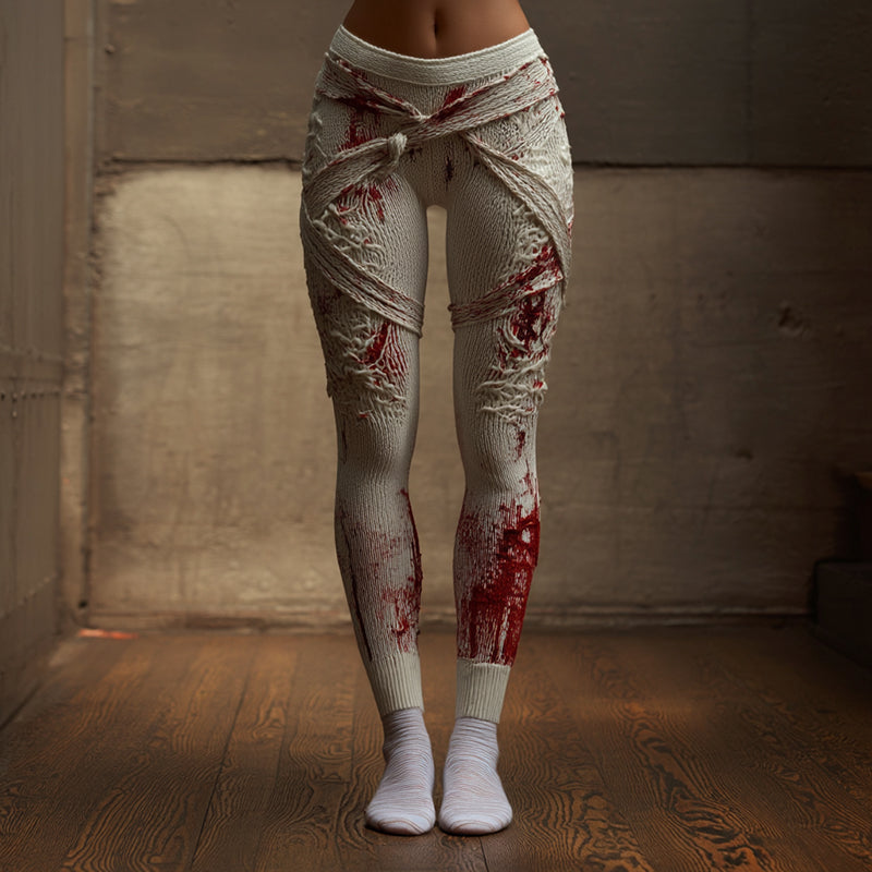 Women's Halloween Bandage Art Casual Leggings