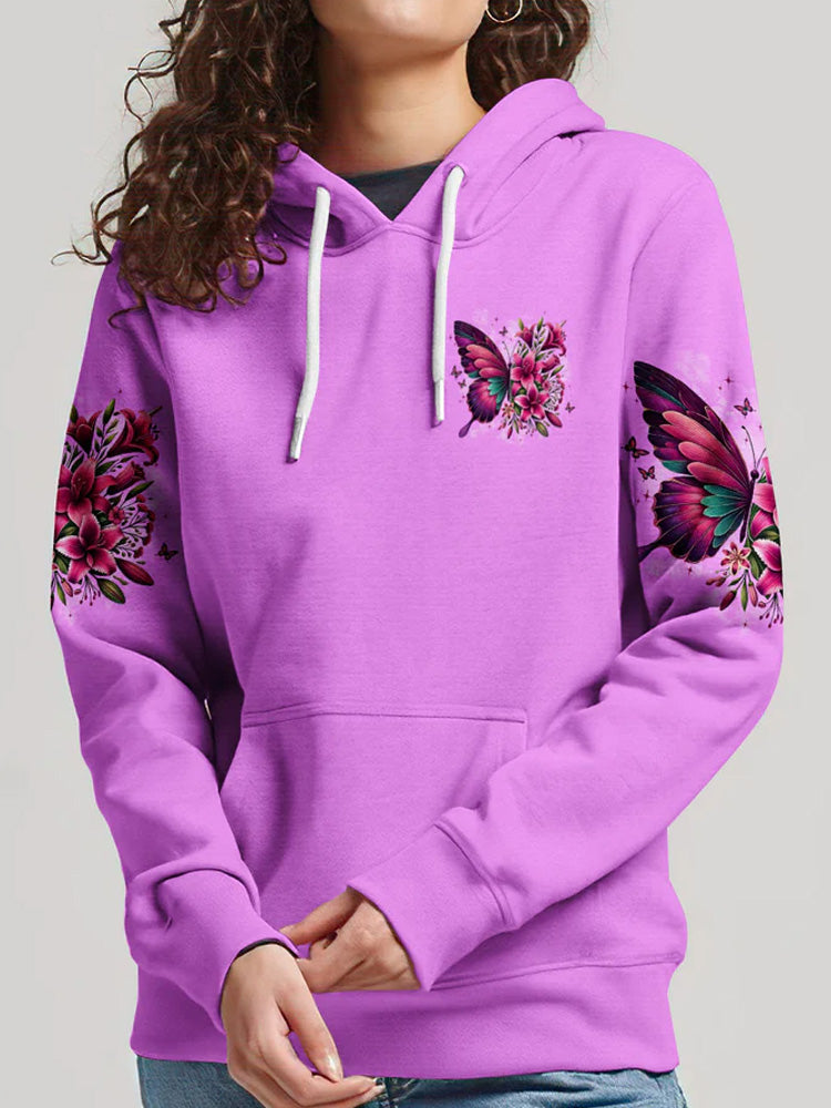 Blessed By God Butterfly Women's All Over Print Hoodie