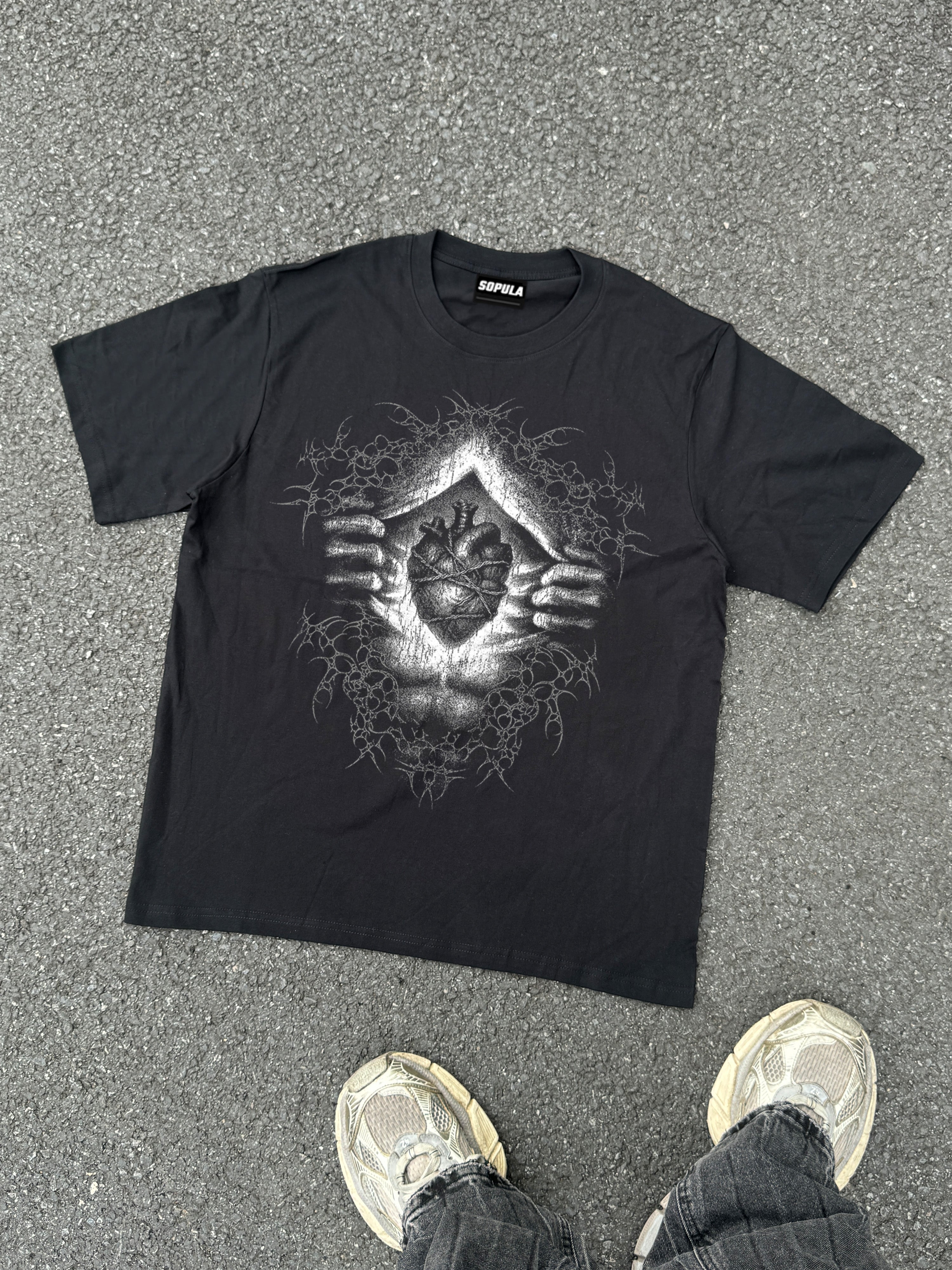 Y2k Dark Thorn Retro Graphic Cotton T-shirt