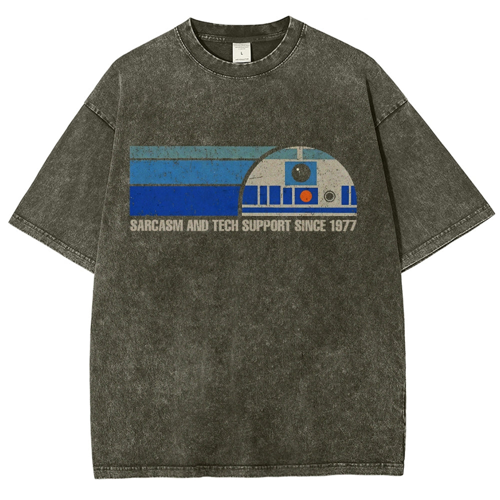 Providing Sarcasm And Tech Support Since 1977 Vintage Distressed T-shirt