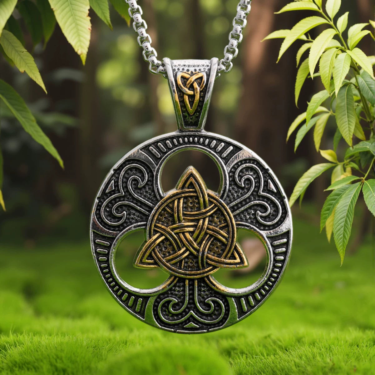 Nordic Triangle Knot Viking Necklace Pendant