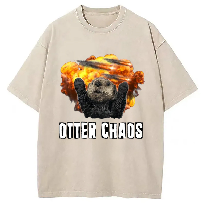 Otter Chaos Washed T-shirt
