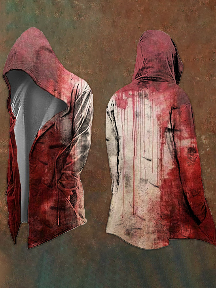 Strange Blood Dark Horror Gothic Halloween Vintage Art Print Hooded Jacket