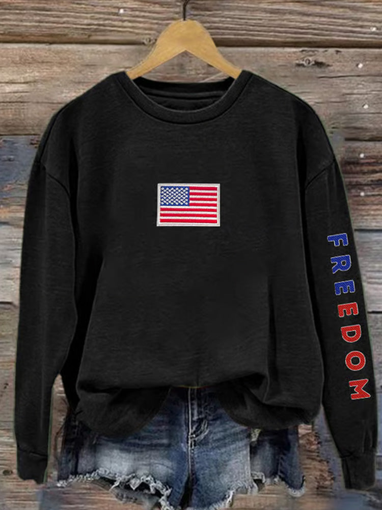 Women's Retro Freedom Print Sweatshirt