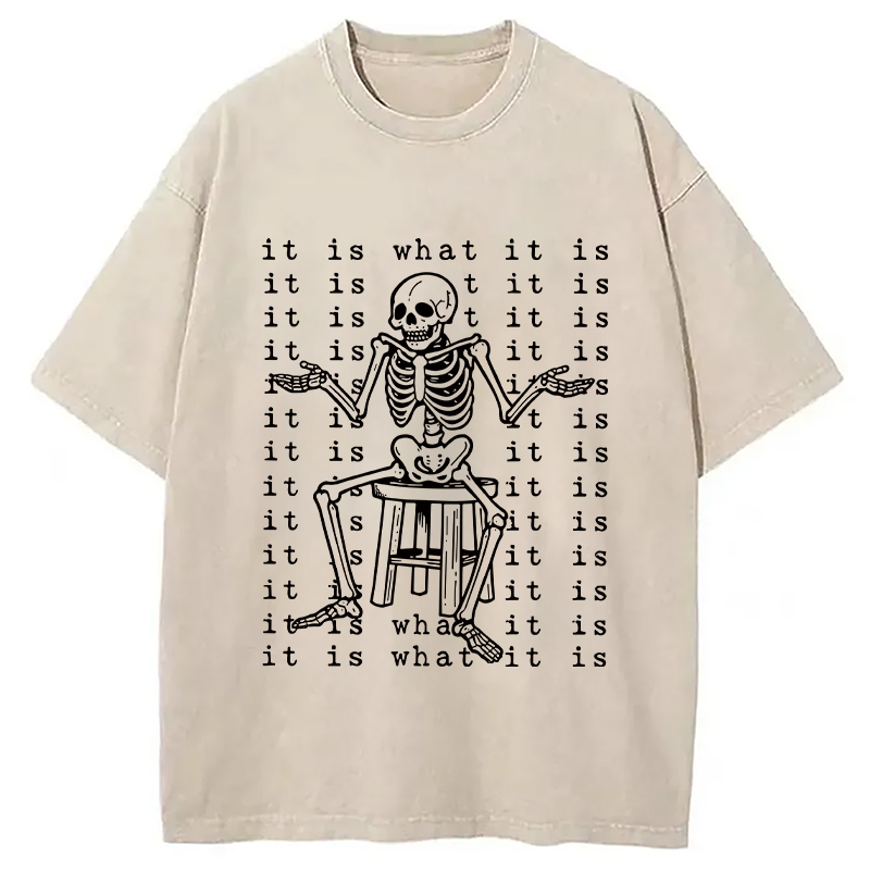 Helpless Skeleton Washed T-shirt