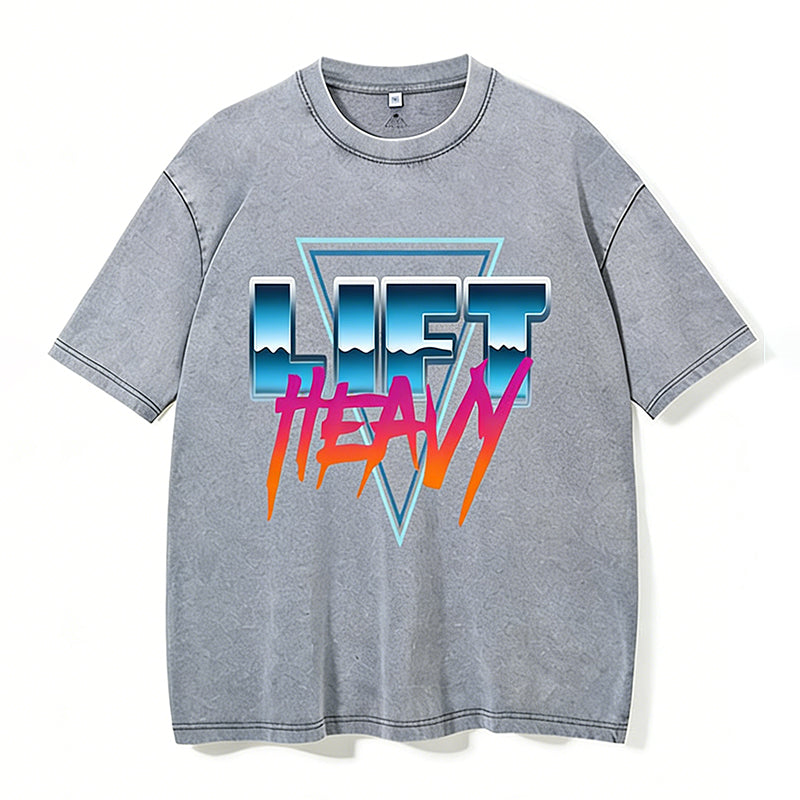 Lift Heavy Washed Gym Shirt