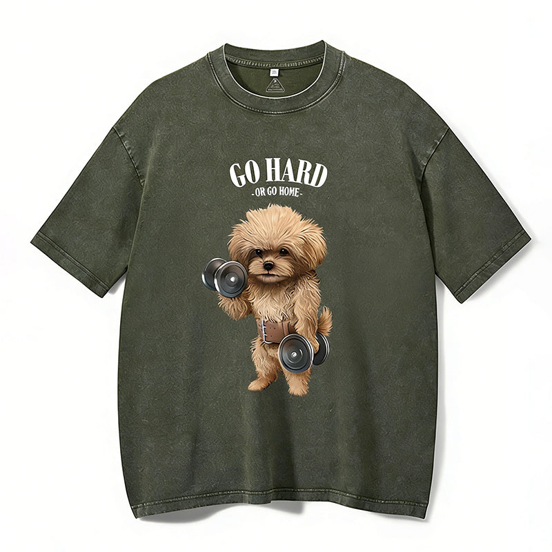 Go Hard Or Go Home Washed Gym Shirt