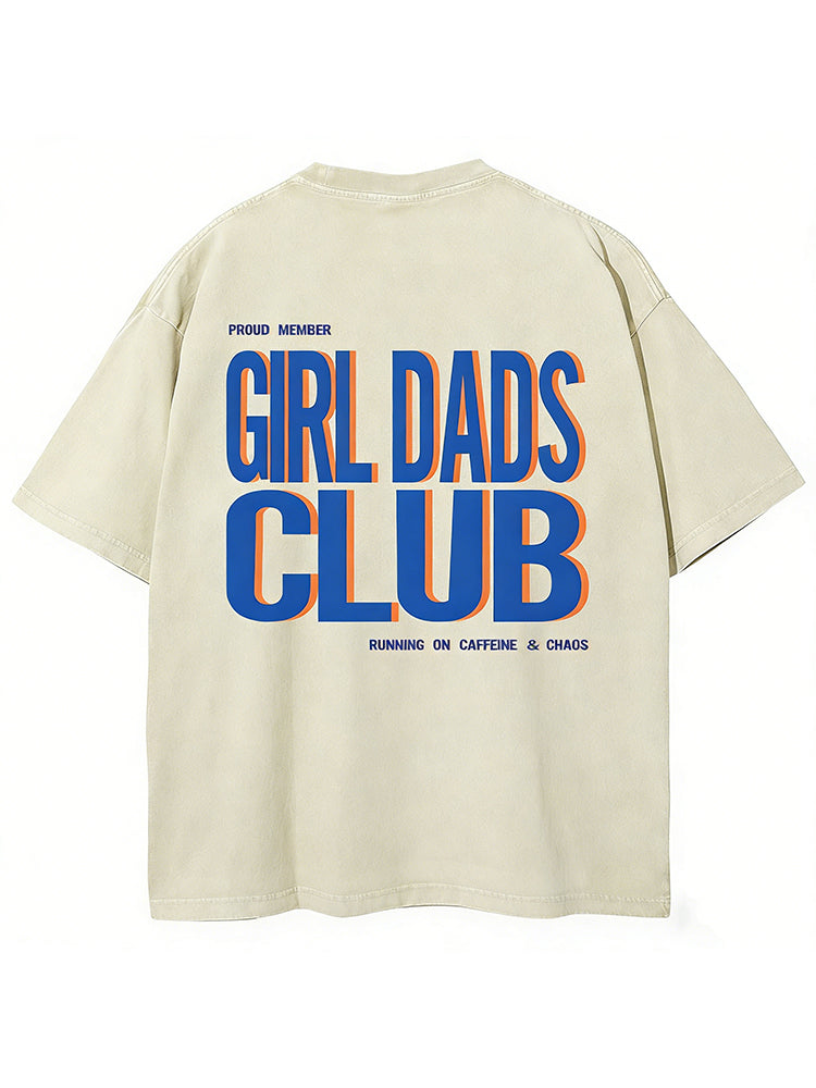 Girl Dads Club Unisex Fit Washed T-shirt