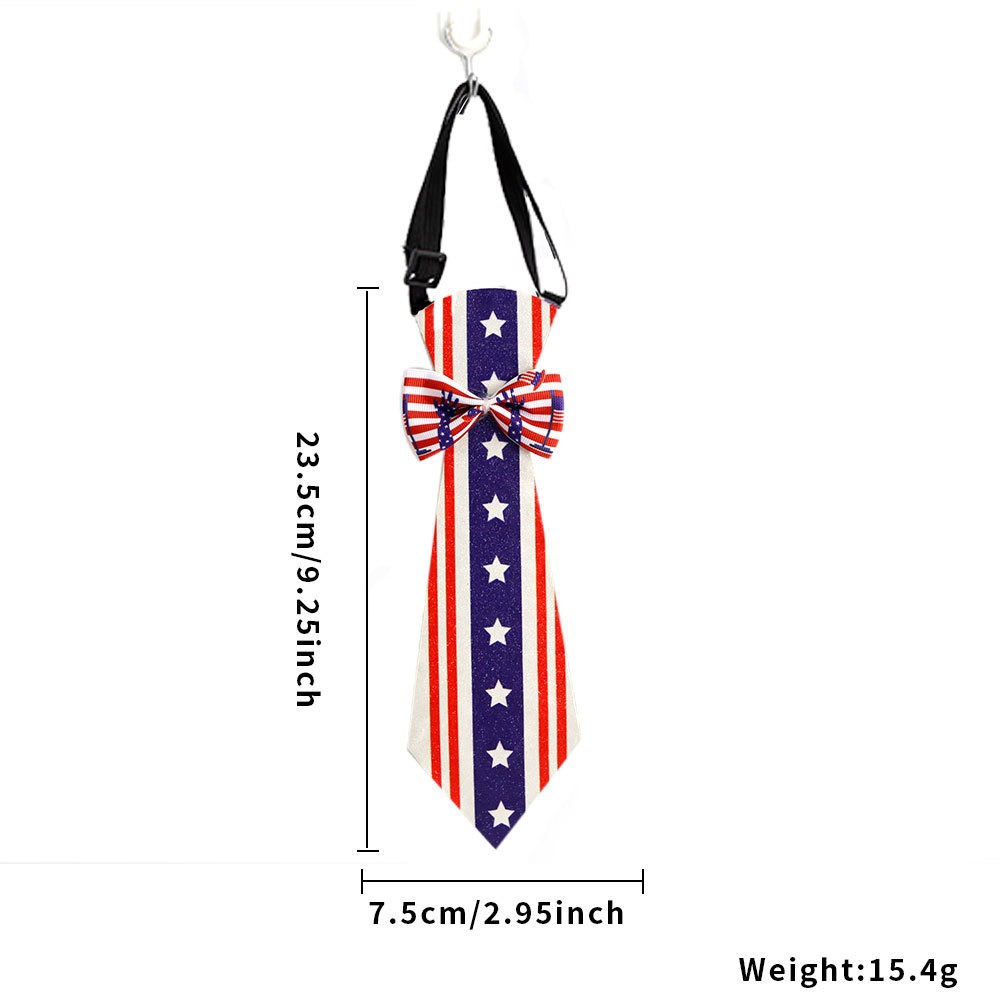 Independence Day Tie Red White Blue Star Stripes Bow Tie