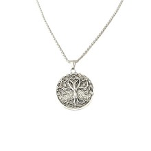 Vintage Viking Rune Tree Of Life Pendant Necklace