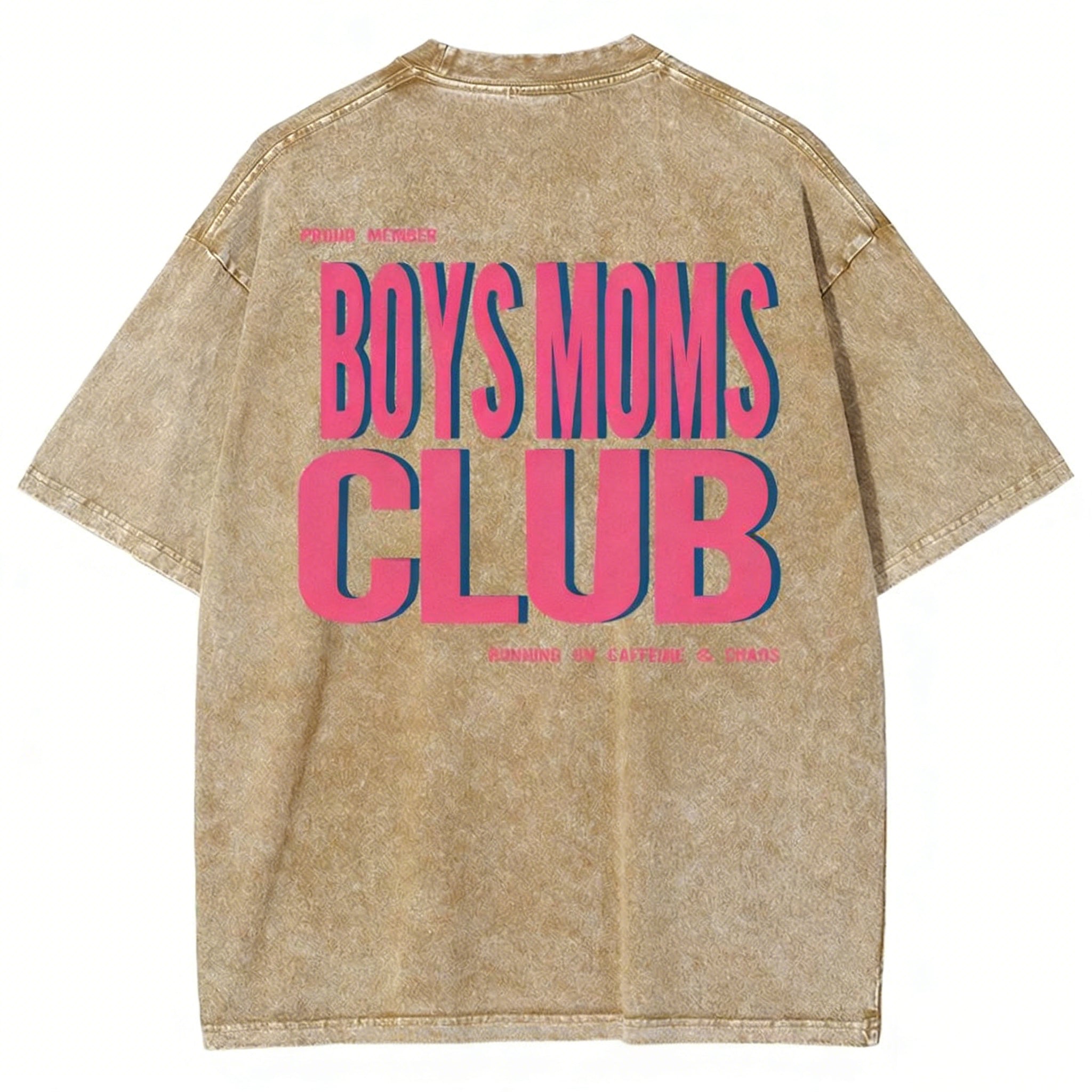 Boys Moms Club Unisex Fit Washed T-shirt