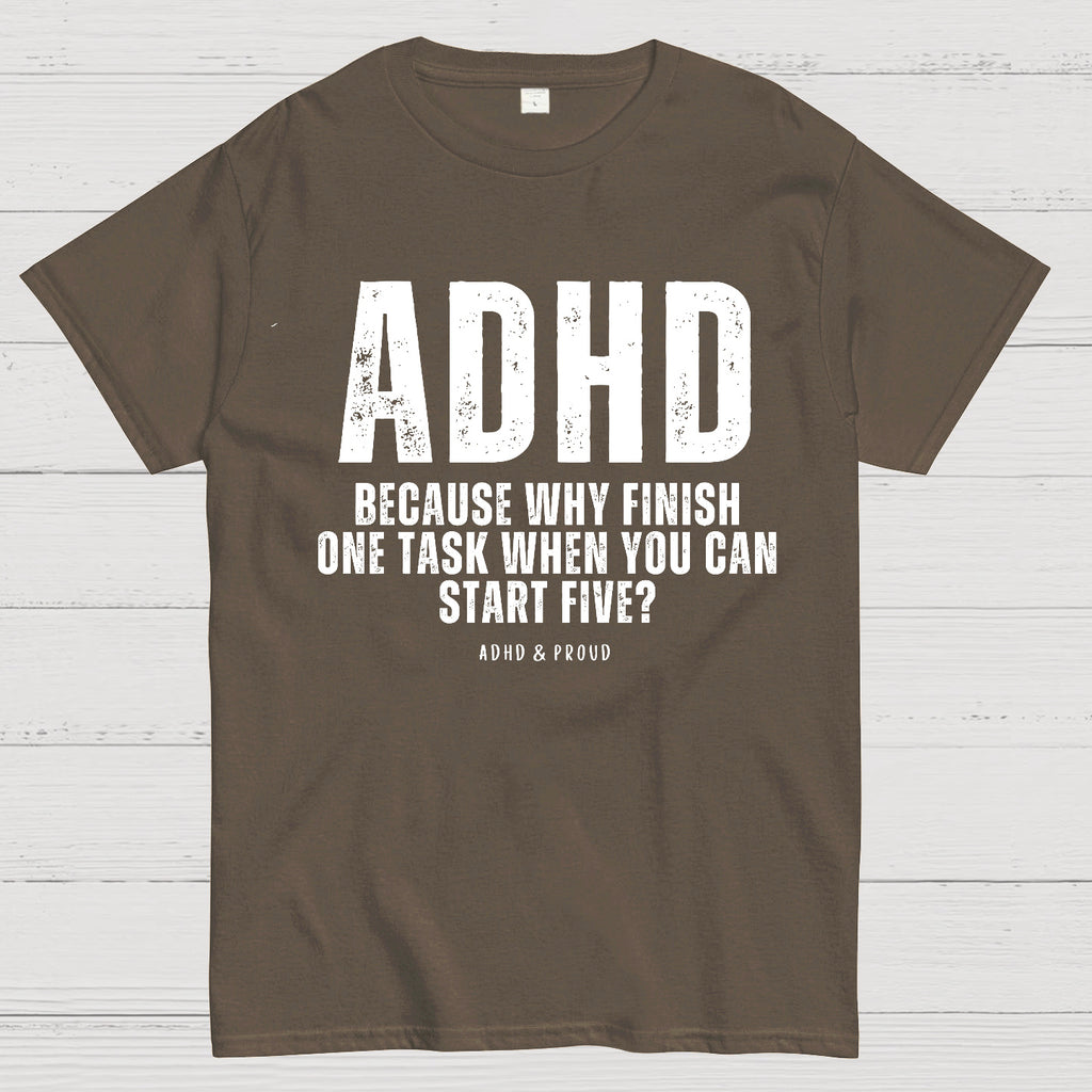 Adhd Slogan Printed T-shirt