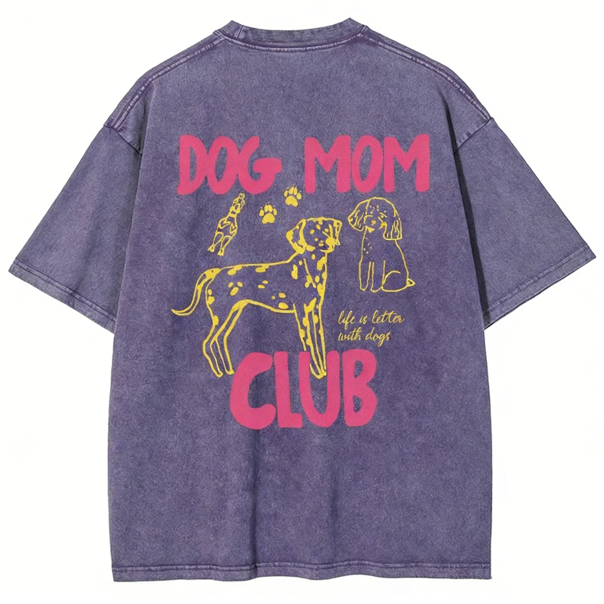 Dog Mom Club Unisex Fit Washed T-shirt