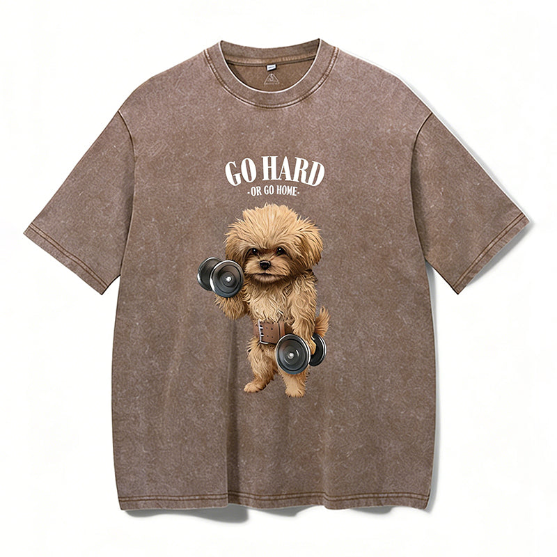 Go Hard Or Go Home Washed Gym Shirt