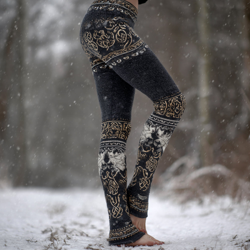 Vintage Viking Style Viking Rune Celtic Knot Leggings