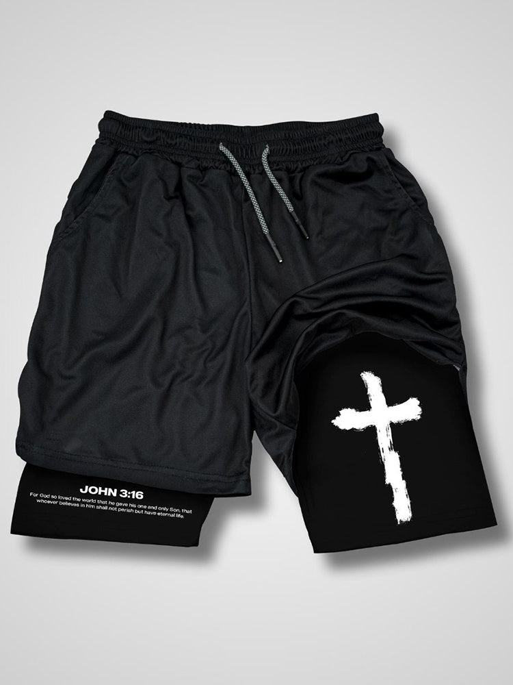 John 3:16 Cross Performance Shorts