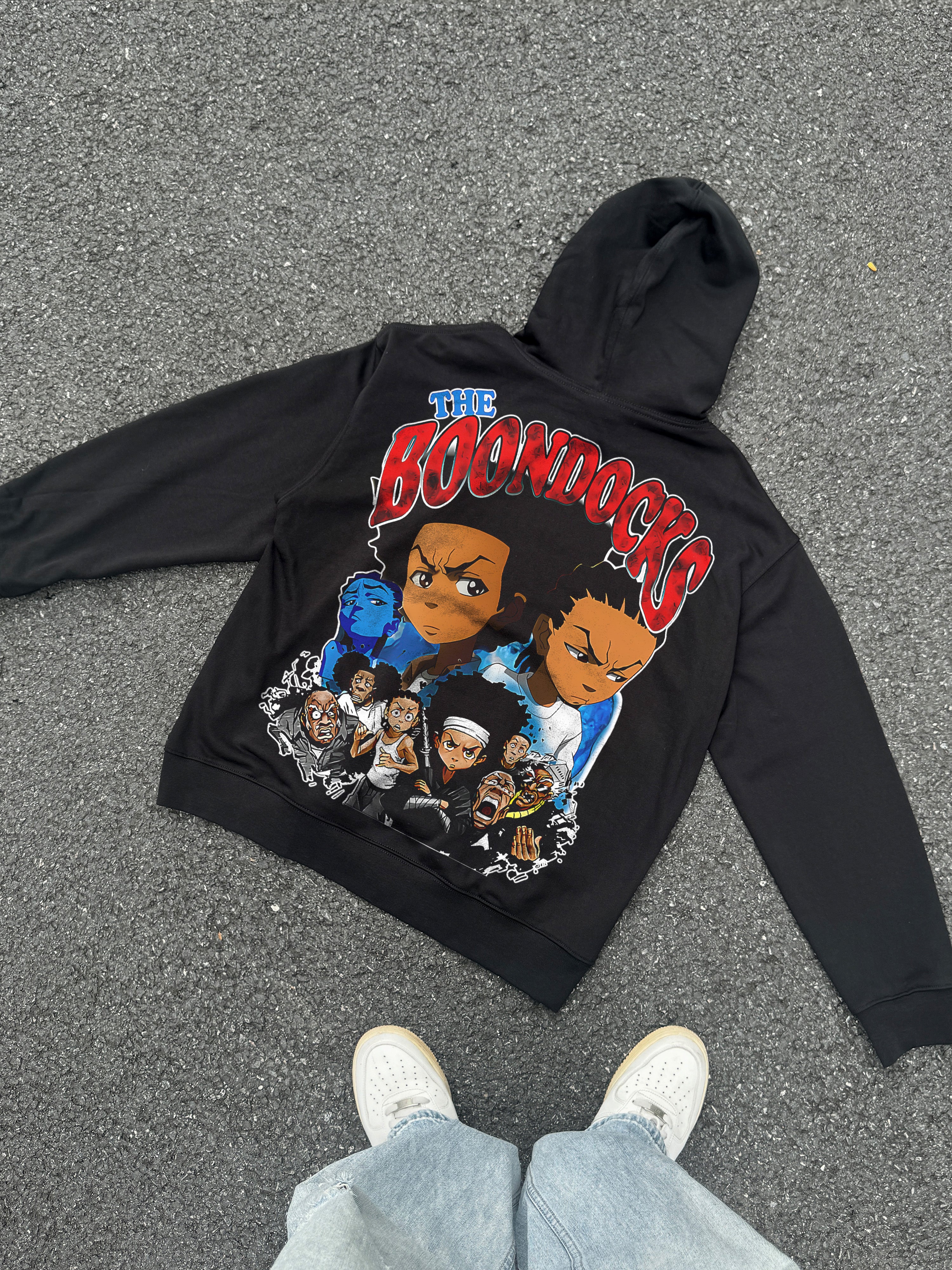 The Boondocks Themed Print Graphic Oversized Hoodie