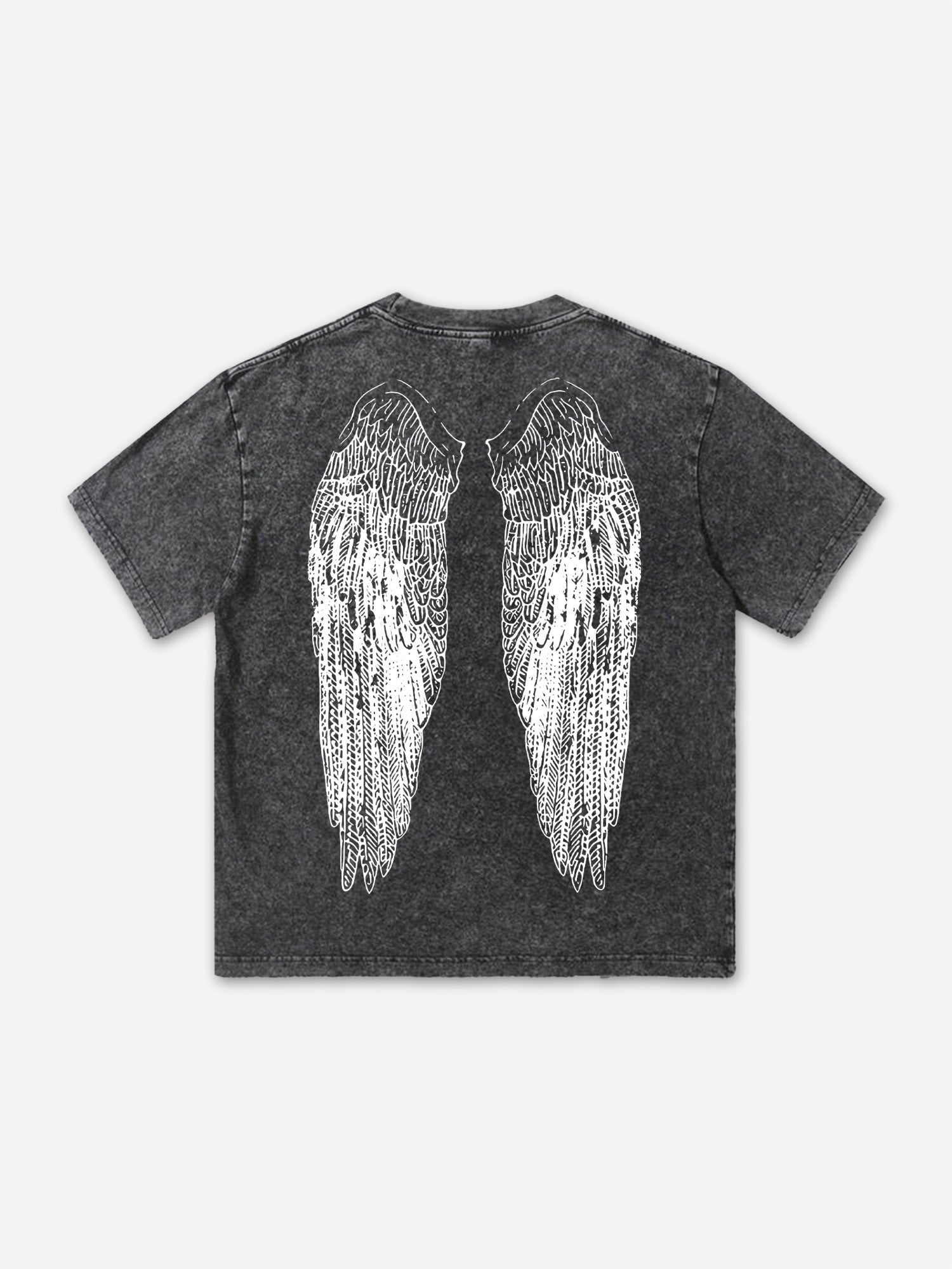 Y2k Angel Wings Gothic Dark Vintage Graphic Acid Washed T-shirt