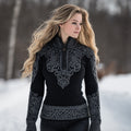 Women's Vintage Viking Style Celtic Art Knitted Sweater