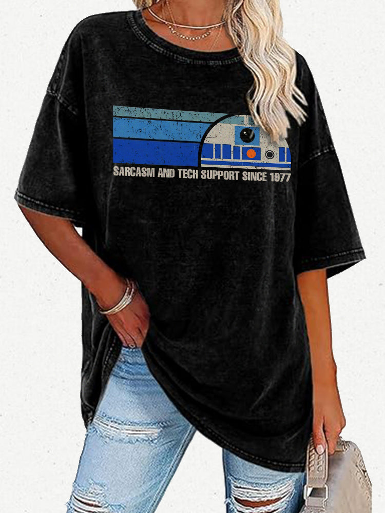 Providing Sarcasm And Tech Support Since 1977 Vintage Distressed T-shirt