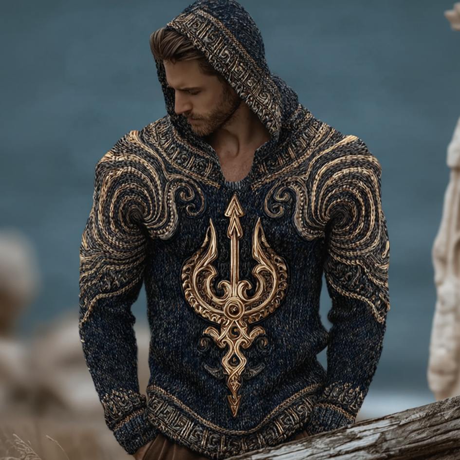 Ancient Greek Mythology Retro Men's Hooded Sweater