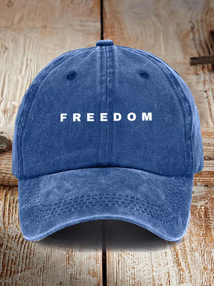 Unisex Vintage Freedom Print Hat