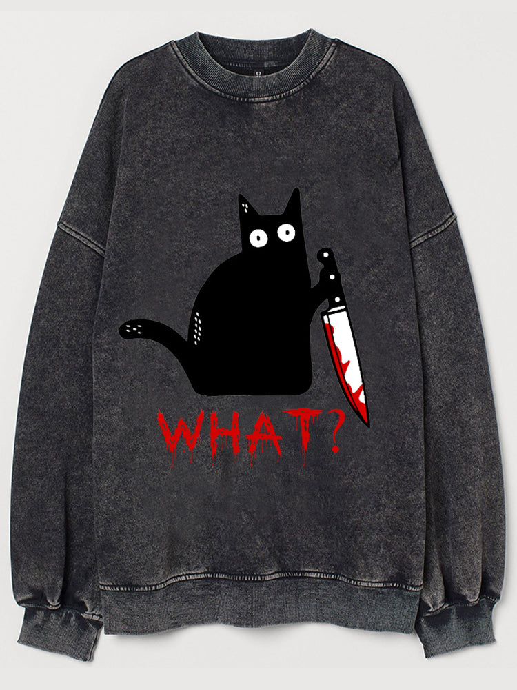 Black cat halloween Sweatshirt