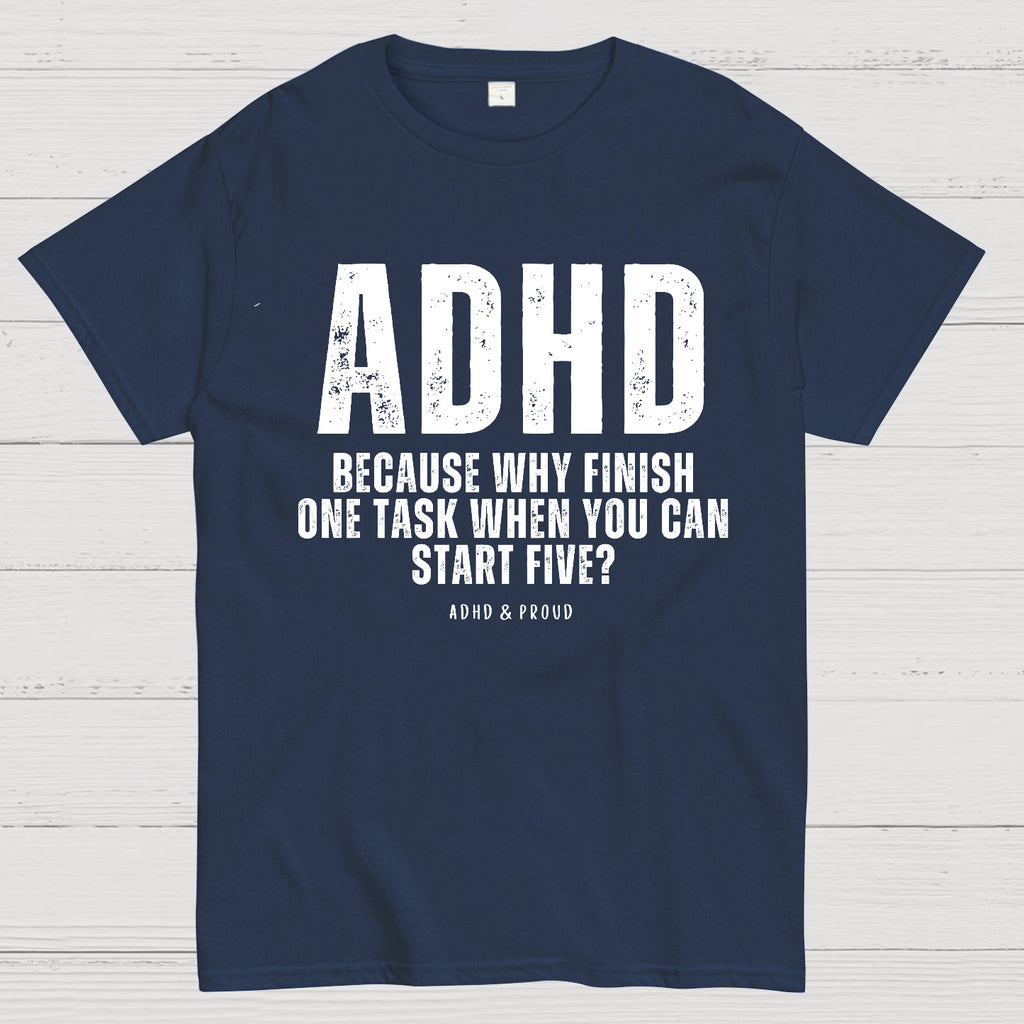 Adhd Slogan Printed T-shirt