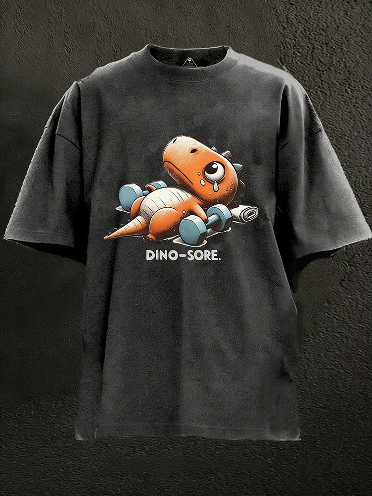 Dino-sore After Workout Washed Gym Shirt