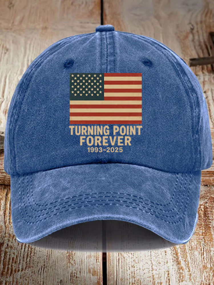 Unisex Washed Cotton Turning Point Forever Print Hat