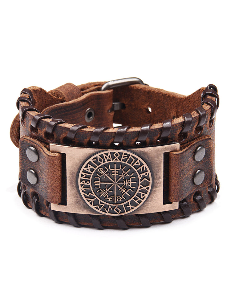 Men's Retro Viking Compass Vegvisir Bracelet