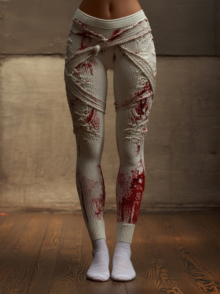Women's Halloween Bandage Art Casual Leggings