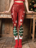 Women's Christmas Art Printed Leggings