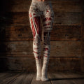 Vintage Bloody Skeleton Anatomy Bandages Cozy Knit Leggings