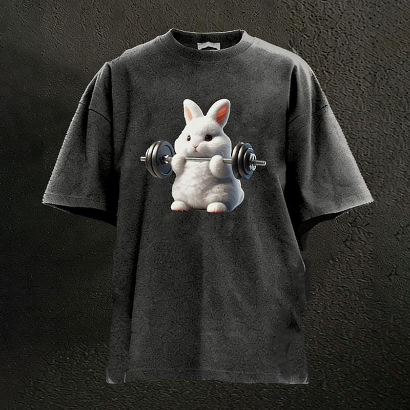 Weightlifting Rabbit Washed Gym Shirt