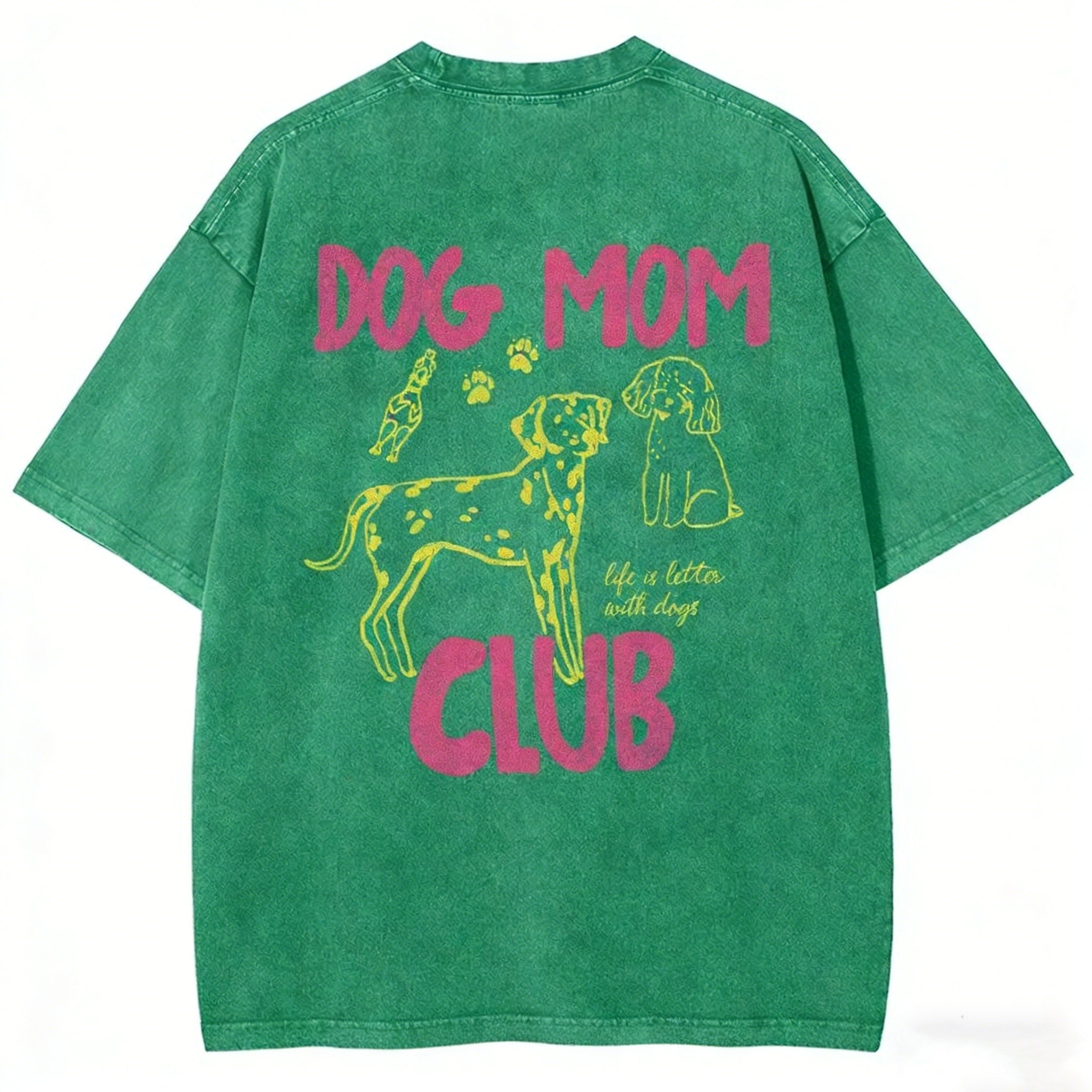 Dog Mom Club Unisex Fit Washed T-shirt