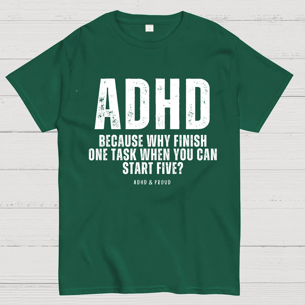 Adhd Slogan Printed T-shirt