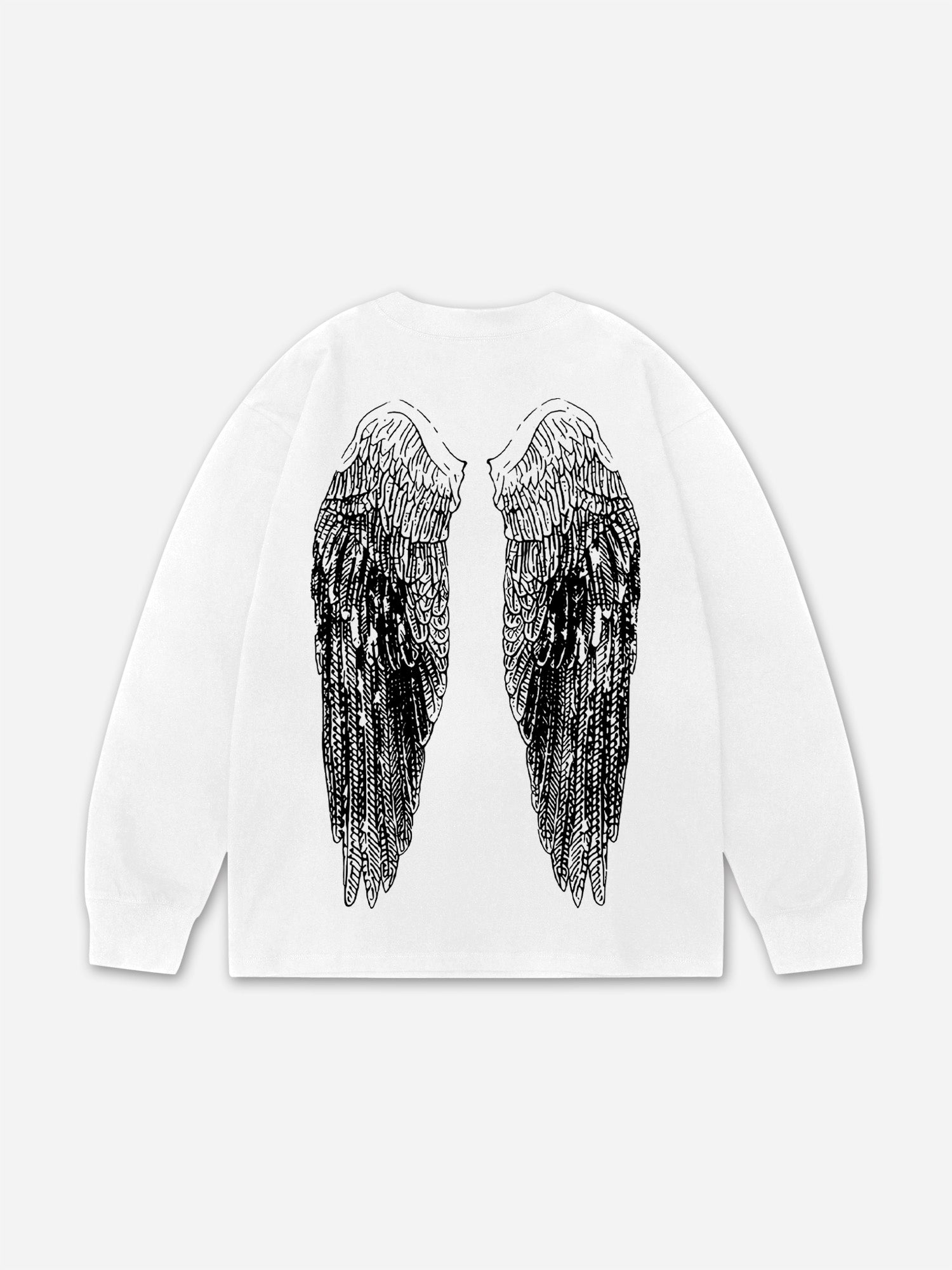 Y2k Angel Wings Gothic Dark Vintage Graphic Long Sleeved T-shirt