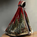 Christmas Tree Holly Fruit Flowers Unisex Hooded Cape Cloak
