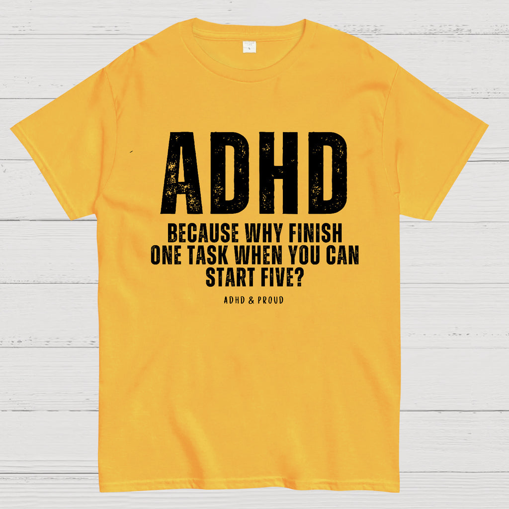 Adhd Slogan Printed T-shirt
